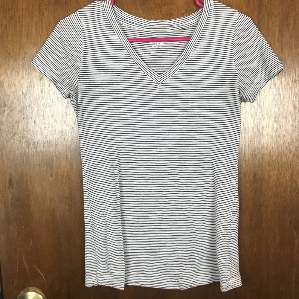 Striped and Maroon V neck tee’s